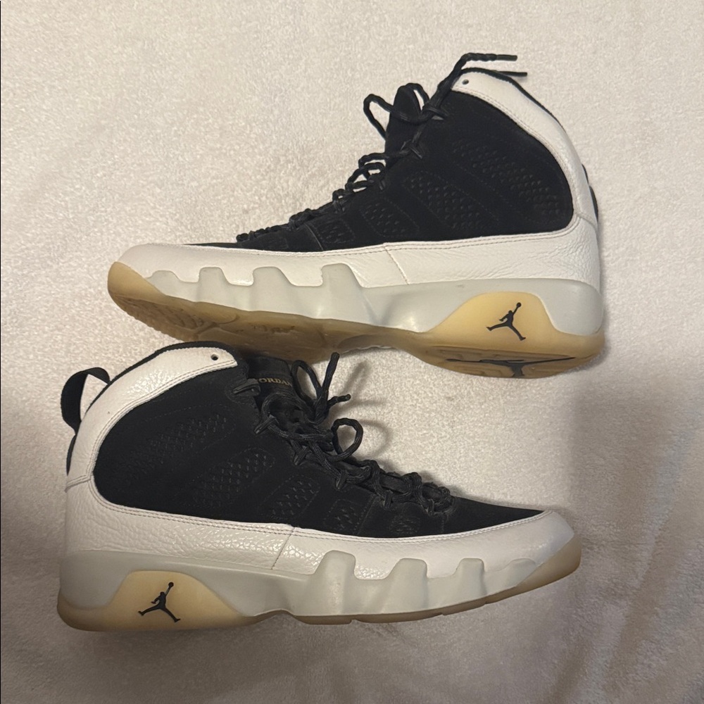Black and White Air Jordan 9 Sneakers